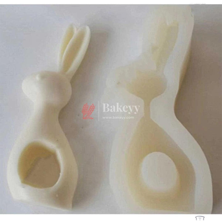 Left face Rabbit Shape Silicon Candle Moulds - Bakeyy.com