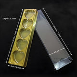 5 Cavity Lips & Heart Shaped Chocolate Packaging Box with Inner Tray | Premium Gold Finish Truffle & Sweet Box | Two Design Options Available | Pack of 10