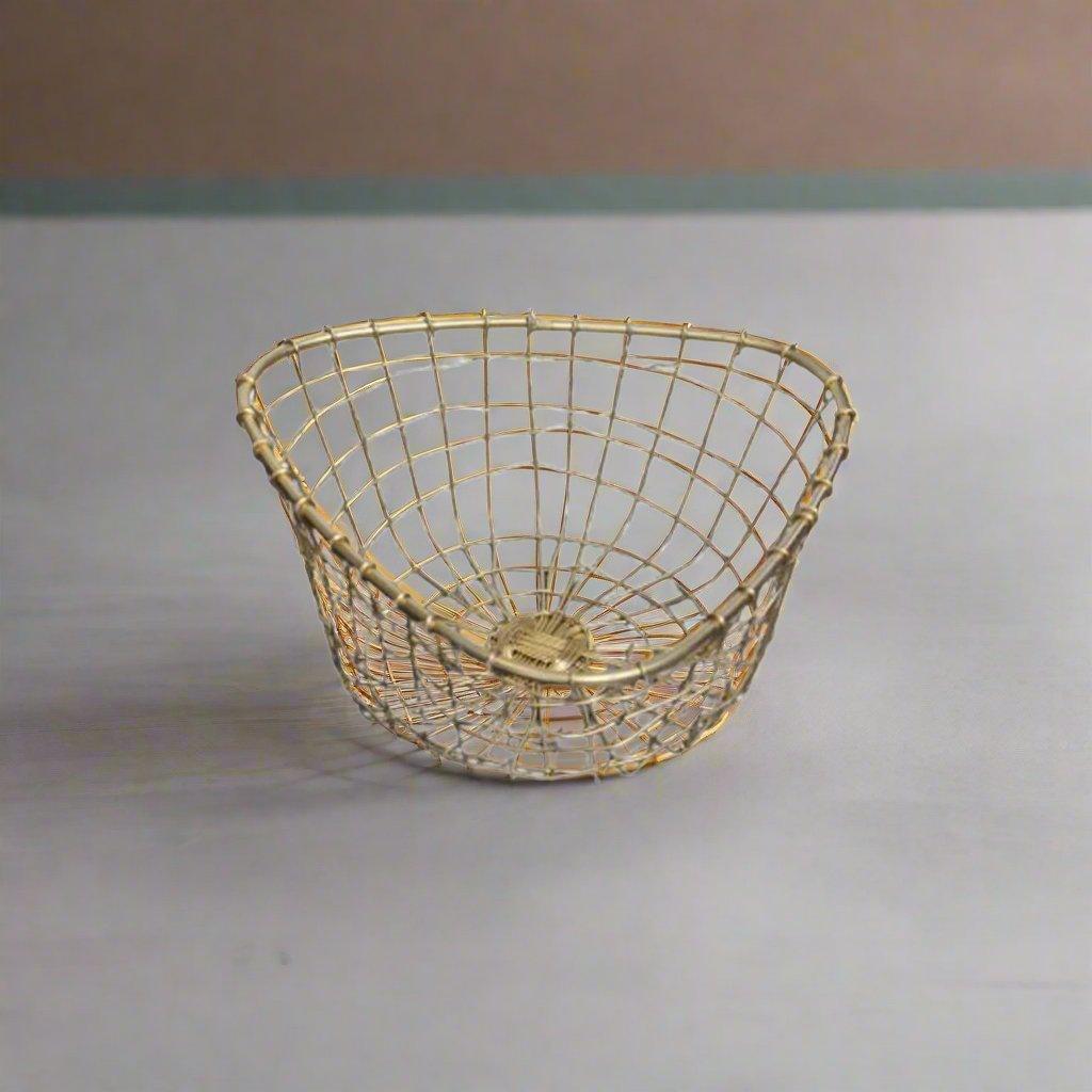 Triangle Metal Basket | 20x8 cm & 25x8 cm | Elegant Decorative Basket for Gifting, Storage, or Home Décor - Bakeyy.com - India - Triangle Metal Basket | 20x8 cm & 25x8 cm | Elegant Decorative Basket for Gifting, Storage, or Home Décor - Medium