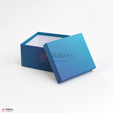 20x20x9 cm | Medium Premium Royal Blue Glitter Finish Rigid Hamper Box| Pack Of 1