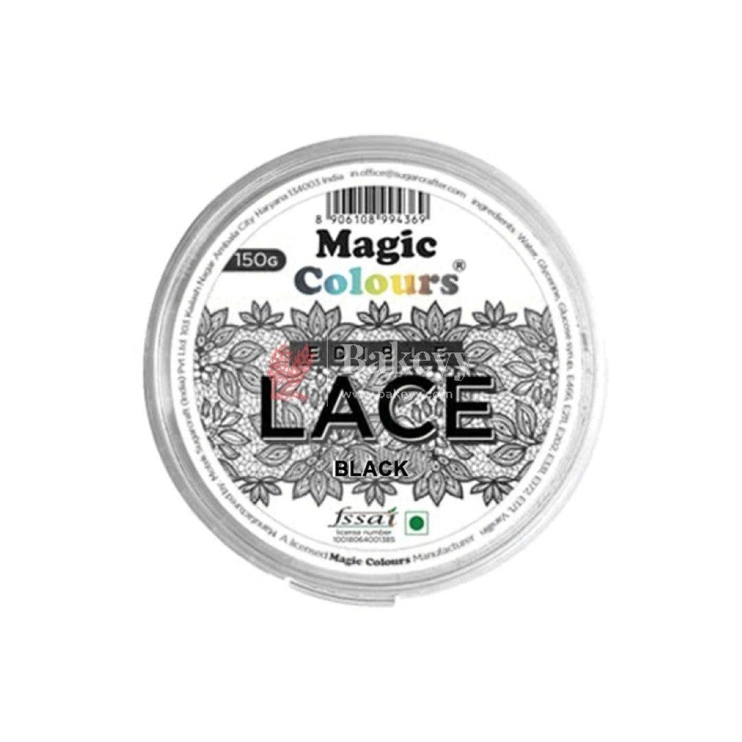 Magic Colors Edible Lace | Edible Lace Paste Colours | Black | 150g - Bakeyy.com - India - Magic Colors Edible Lace | Edible Lace Paste Colours | Black | 150g - Default Title