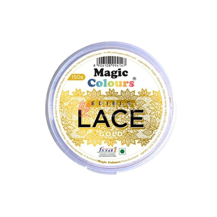 Magic Colors Edible Lace | Edible Lace Paste Colours | Gold | 150g - Bakeyy.com