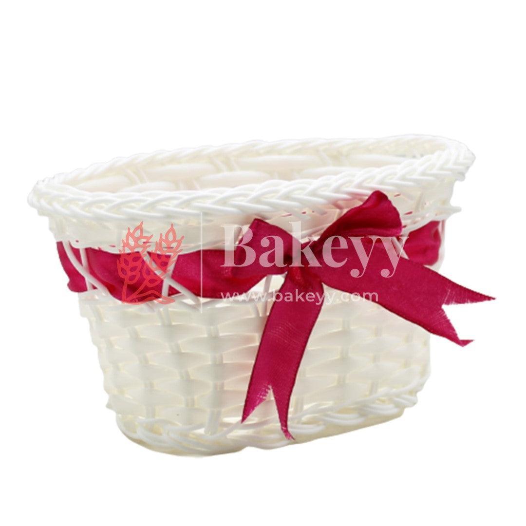 Maroon Color Imitated Idyllic Weaving Basket Storage | Home Decoration - Bakeyy.com - India - Maroon Color Imitated Idyllic Weaving Basket Storage | Home Decoration - Default Title