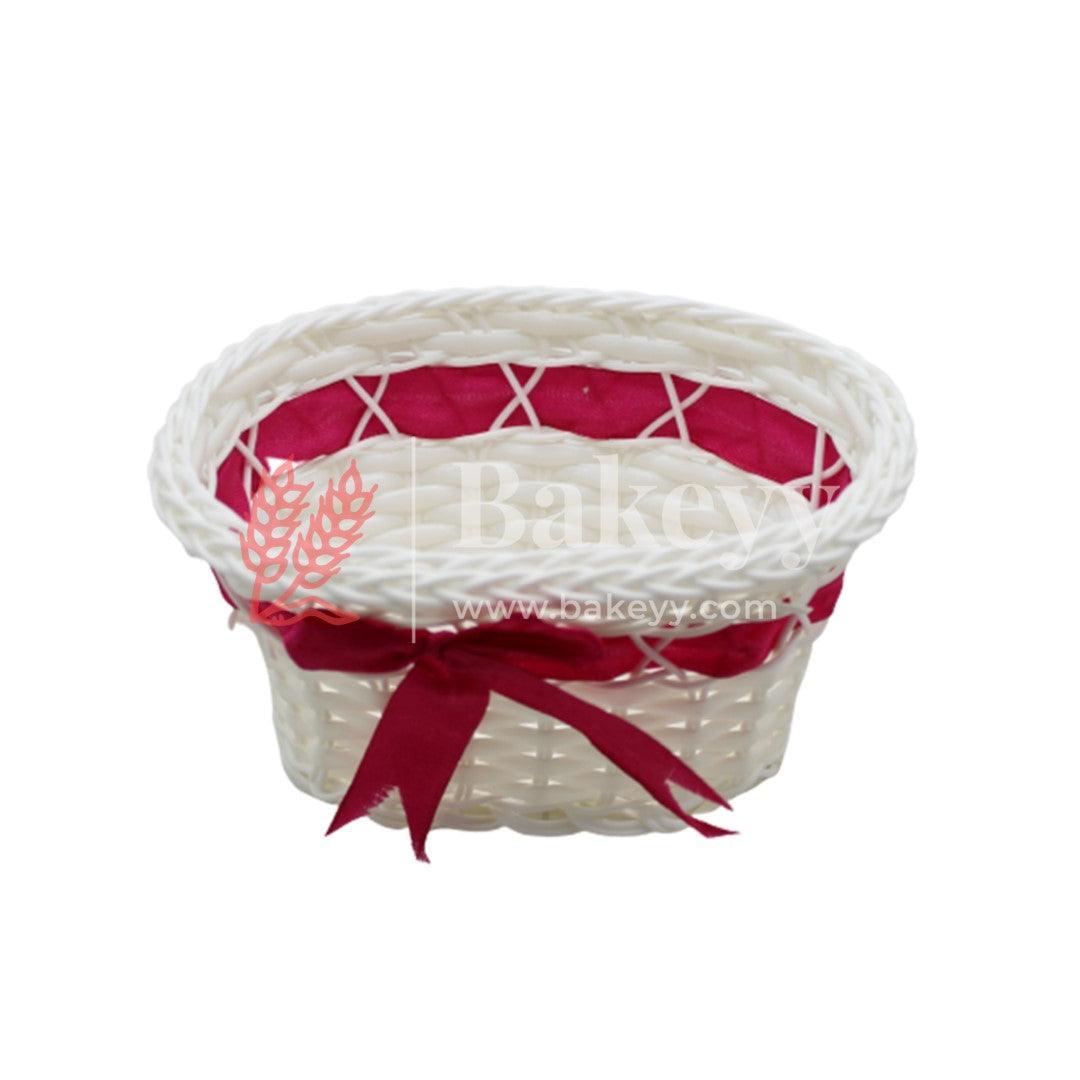 Maroon Color Imitated Idyllic Weaving Basket Storage | Home Decoration - Bakeyy.com - India - Maroon Color Imitated Idyllic Weaving Basket Storage | Home Decoration - Default Title
