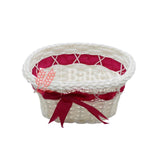 Maroon Color Imitated Idyllic Weaving Basket Storage | Home Decoration - Bakeyy.com - India - Maroon Color Imitated Idyllic Weaving Basket Storage | Home Decoration - Default Title