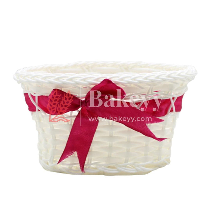 Maroon Color Imitated Idyllic Weaving Basket Storage | Home Decoration - Bakeyy.com