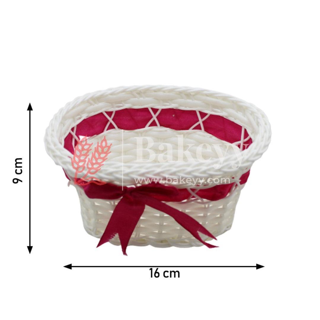 Maroon Color Imitated Idyllic Weaving Basket Storage | Home Decoration - Bakeyy.com - India - Maroon Color Imitated Idyllic Weaving Basket Storage | Home Decoration - Default Title