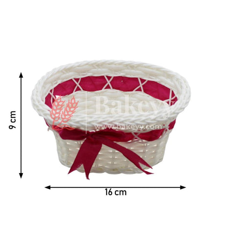 Maroon Color Imitated Idyllic Weaving Basket Storage | Home Decoration - Bakeyy.com - India - Maroon Color Imitated Idyllic Weaving Basket Storage | Home Decoration - Default Title