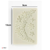 570 |  Floral Crescent Silicone Fondant Mould | 13x9cm