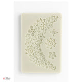 570 |  Floral Crescent Silicone Fondant Mould | 13x9cm