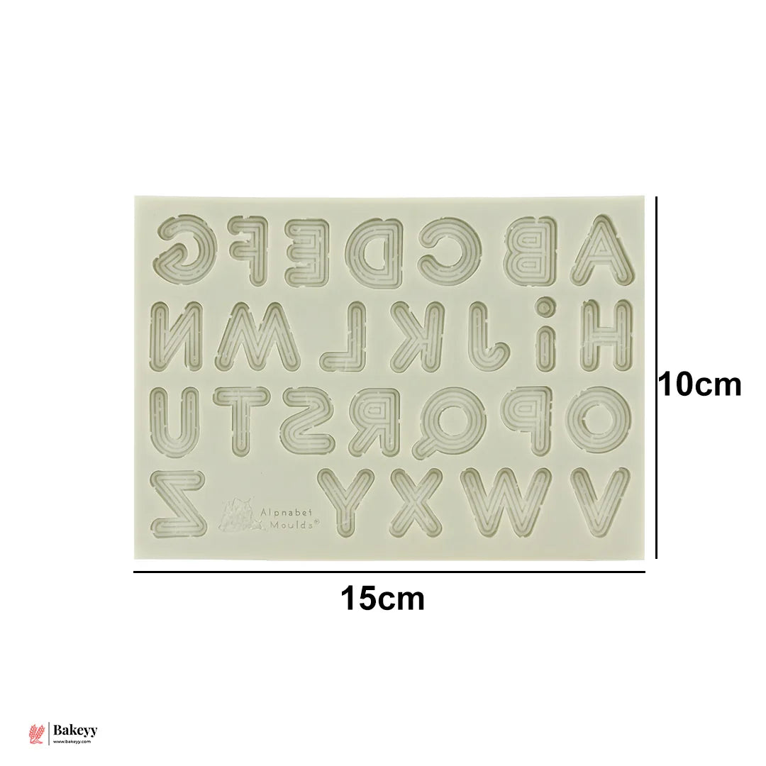 132 |  Alphabet Silicone Fondant Mould | 15x10cm