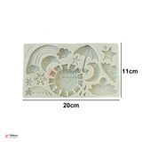 143 | Weather Theme Silicone Fondant  Mould |20x11 cm