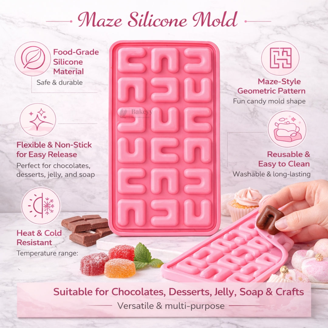 Maze Design Silicone Mould | Baking & Craft Mould | Food-Grade Silicone | Pack of 1