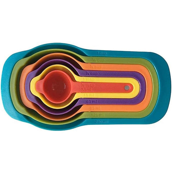 Measuring Cups and Spoons Set | 6 Pieces Set | Multicolour - Bakeyy.com