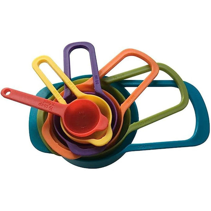 Measuring Cups and Spoons Set | 6 Pieces Set | Multicolour - Bakeyy.com