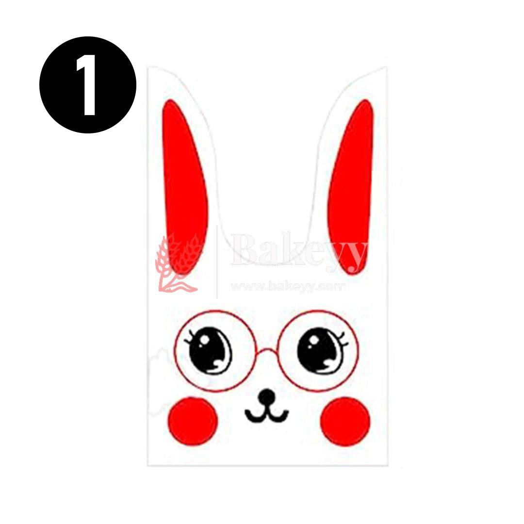 M Rabbit Ear Candy Gift Bags Cute Plastic Bunny Goodie Bags Candy Bags for Kids Bunny Party Favors | Pack of 50 - Bakeyy.com - India - M Rabbit Ear Candy Gift Bags Cute Plastic Bunny Goodie Bags Candy Bags for Kids Bunny Party Favors | Pack of 50 - Design 1