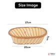 Oval Rustic Woven Storage & Serving Basket | Natural Finish | 1 Piece - Bakeyy.com - India - Oval Rustic Woven Storage & Serving Basket | Natural Finish | 1 Piece - Medium