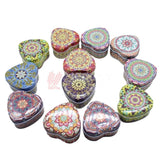 Multi colour printed Heart Empty Decorative Tin Box | Gift Box | Chocolate Box | Sweet Box | Jewellery Box | Luxury Box | Pack Of 12 - Bakeyy.com - India - Multi colour printed Heart Empty Decorative Tin Box | Gift Box | Chocolate Box | Sweet Box | Jewellery Box | Luxury Box | Pack Of 12 - Default Title
