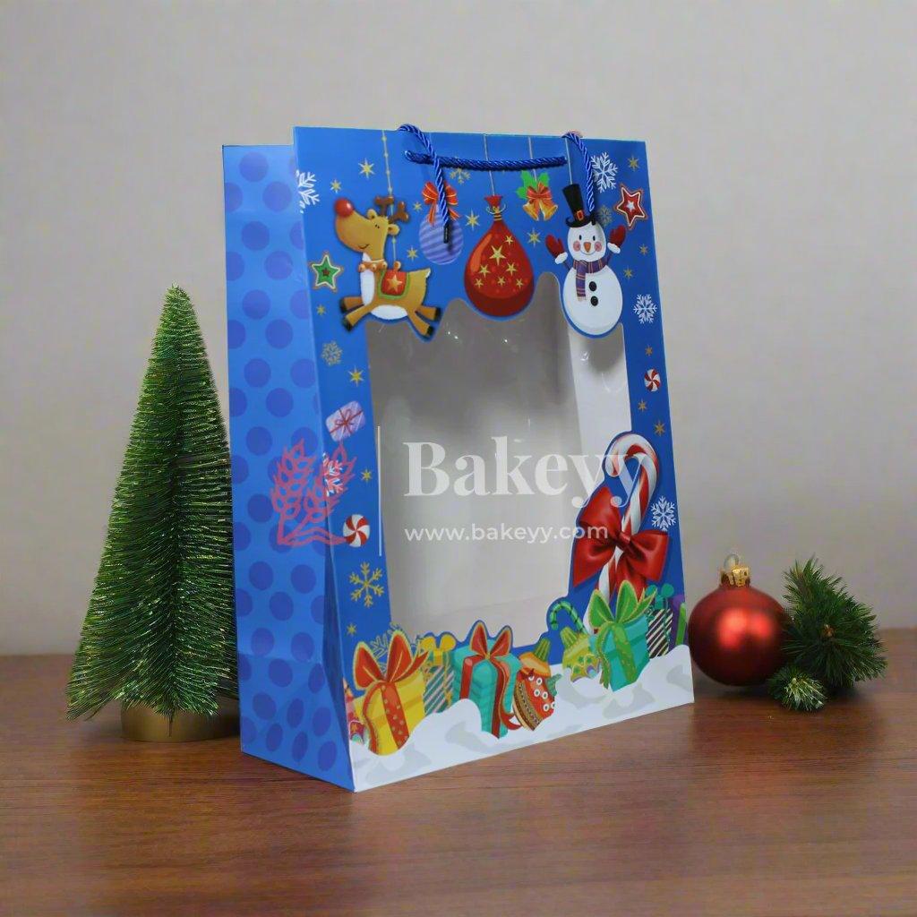 Christmas Window Hamper Gift Bags – Pack of 12 (40x29x14cm & 32x26x12cm): Perfect for Holiday Gifting - Bakeyy.com - India - Christmas Window Hamper Gift Bags – Pack of 12 (40x29x14cm & 32x26x12cm): Perfect for Holiday Gifting - Small