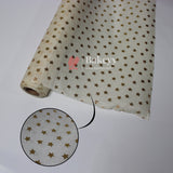 2.7 Mtrs Gold Glitter Star Mesh Fabric Roll – Elegant Material for Crafting and Decoration |Jute Net|