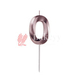 Number 0 Rose Gold 3D Candle | 1 pcs | For Birthday, Wedding Party & Cake Decoration - Bakeyy.com - India - Number 0 Rose Gold 3D Candle | 1 pcs | For Birthday, Wedding Party & Cake Decoration - Default Title