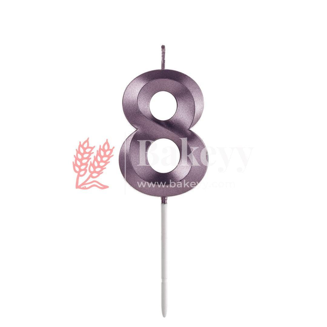 Number 8 Rose Gold 3D Candle | 1 pcs | For Birthday, Wedding Party & Cake Decoration - Bakeyy.com - India - Number 8 Rose Gold 3D Candle | 1 pcs | For Birthday, Wedding Party & Cake Decoration - Default Title