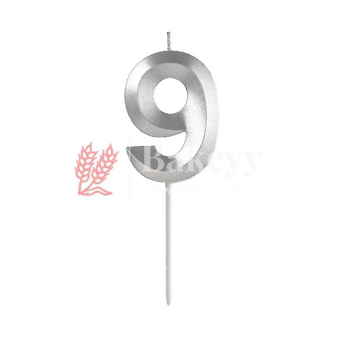 number-9-silver-3d-candle-or-1-pcs-or-for-birthday-wedding-party-and-cake-decoration-bakeyy-com-1 - Bakeyy.com
