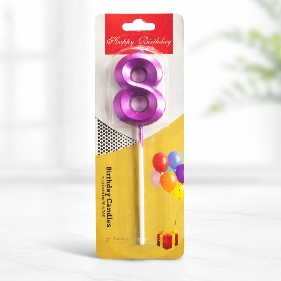 Pink Number 3D Candle | For Birthday, Wedding Party & Cake Decoration | Pack of 1