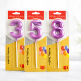 Pink Number 3D Candle | For Birthday, Wedding Party & Cake Decoration | Pack of 1