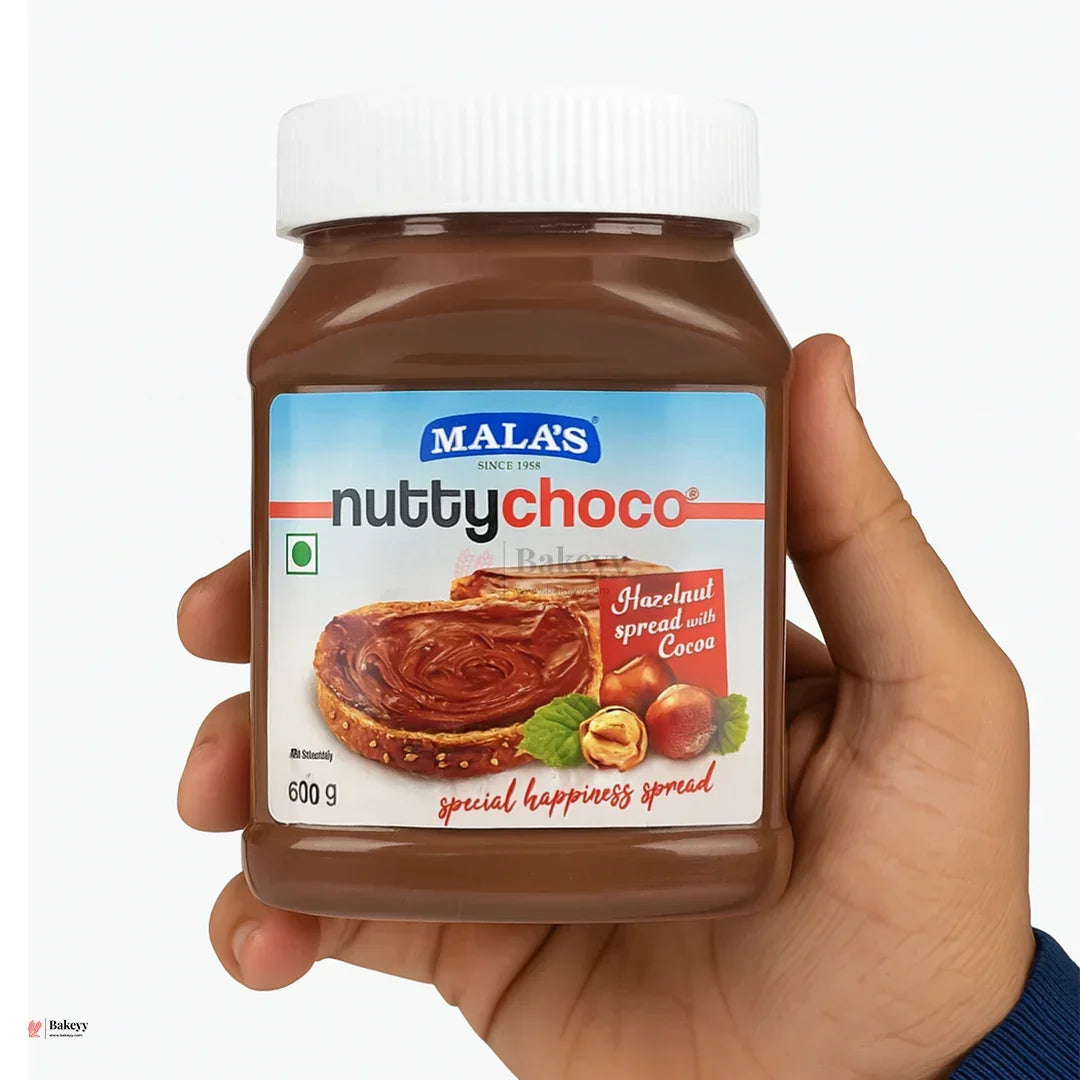 Mala's NuttyChoco Hazelnut Cocoa Spread | 600g - Bakeyy.com - India - Mala's NuttyChoco Hazelnut Cocoa Spread | 600g - Default Title