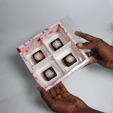 4-Cavity Floral Gift Box | Pack of 10 | Perfect for Valentine's Day Treats | Brownie Box |chocolates, candies, and desserts | - Bakeyy.com - India - 4-Cavity Floral Gift Box | Pack of 10 | Perfect for Valentine's Day Treats | Brownie Box |chocolates, candies, and desserts | - Default Title