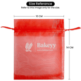 10x14 CM | Organza Potli Bags | Dark Pink Colour |100 g | Candy Bag - Bakeyy.com - India - 10x14 CM | Organza Potli Bags | Dark Pink Colour |100 g | Candy Bag - Pack Of 100 / 10x14 cm / 4x6 inch / Magenta