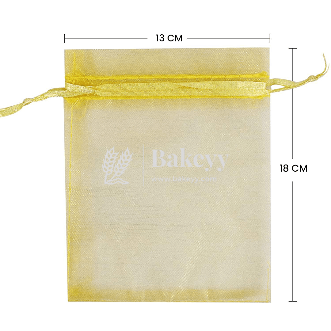 Gold Organza Potli Bags