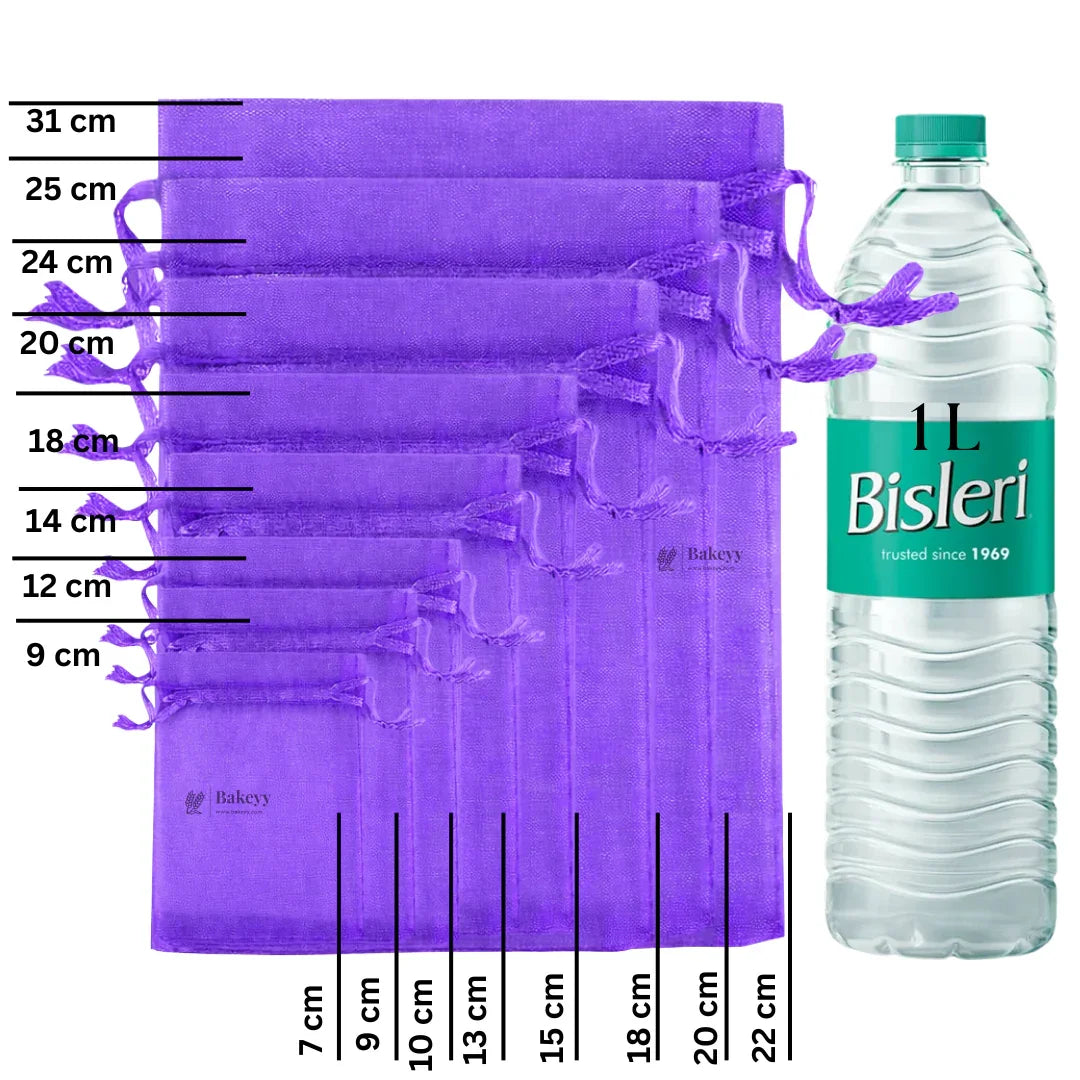 Organza Potli Bags | Drawstring Bags | Light Purple Color