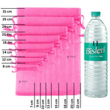 Organza Potli Bags | Drawstring Bags | Dark Pink Color