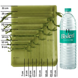 Organza Potli Bags | Drawstring Bags | Olive Green Color