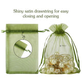 Organza Potli Bags | Drawstring Bags | Olive Green Color
