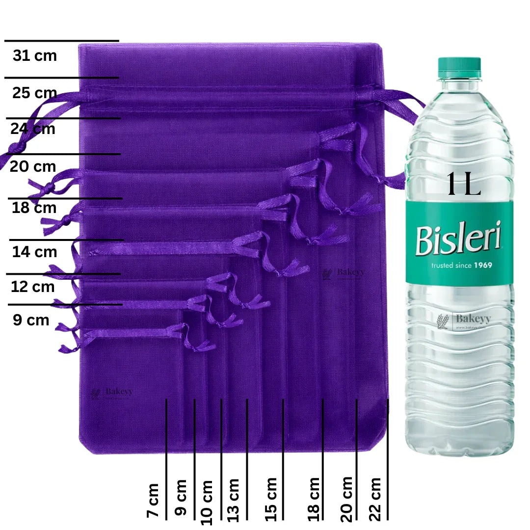 Organza Potli Bags | Drawstring Bags | Dark Purple Color