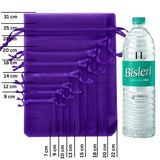 Organza Potli Bags | Drawstring Bags | Dark Purple Color