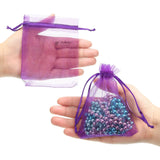 Organza Potli Bags | Drawstring Bags | Dark Purple Color