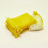 Organza Potli Bags | Drawstring Bags | Yellow Color
