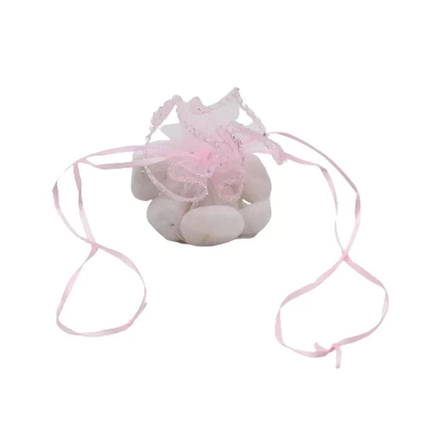 Orzanga Topi Bag Drawstring Pouch | Pink Colour | 25 cm | Pack Of 10 - Bakeyy.com