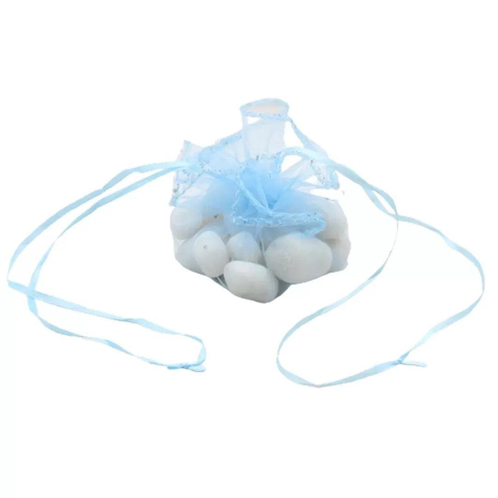 Orzanga Topi Bag Drawstring Pouch | Sky Blue Colour | 30 cm | Pack Of 10 - Bakeyy.com