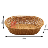 Oval Shaped Poly Wicker Woven Bread Basket, Imitation Rattan Fruit Basket Stackable Oval Shaped Serving Basket for Fruit, Bread, Vegetable, Towel, Home, Restaurant, Outdoor Use - Bakeyy.com - India - Oval Shaped Poly Wicker Woven Bread Basket, Imitation Rattan Fruit Basket Stackable Oval Shaped Serving Basket for Fruit, Bread, Vegetable, Towel, Home, Restaurant, Outdoor Use - Default Title