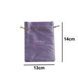 10x14 cm | Satin Potli Bags| Purple Colour | Elegant Drawstring Pouches| for Gifting and Storage|