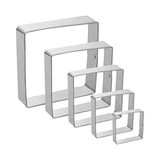 Square Shape Cookie Cutter Set - Bakeyy.com - India - Square Shape Cookie Cutter Set - Set of 5