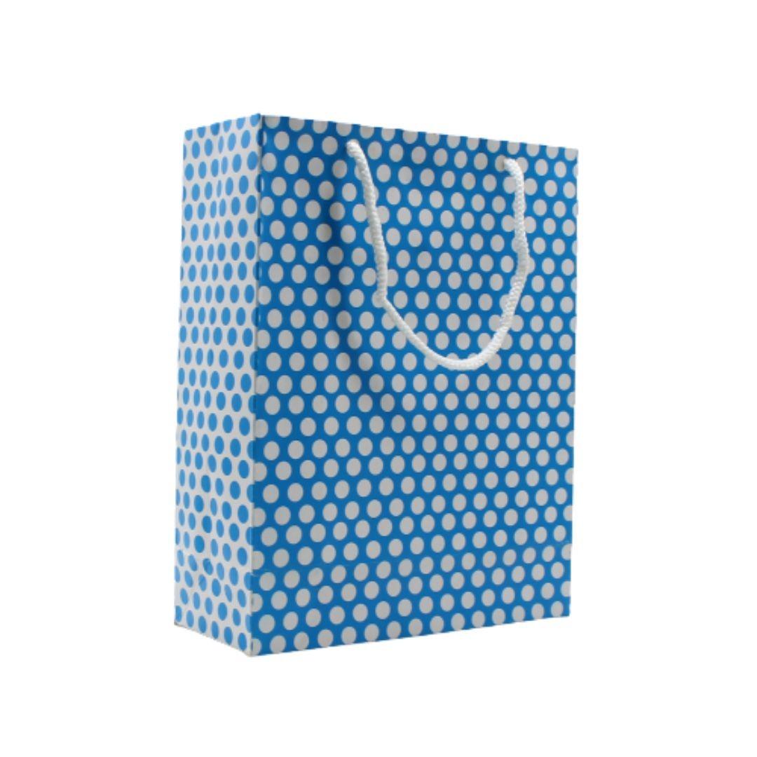 Paper Bag Polka Dot Blue And White | Pack of 50 - Bakeyy.com - India - Paper Bag Polka Dot Blue And White | Pack of 50 - Default Title