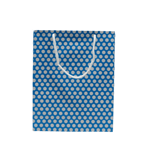 Paper Bag Polka Dot Blue And White | Pack of 50 - Bakeyy.com - India - Paper Bag Polka Dot Blue And White | Pack of 50 - Default Title