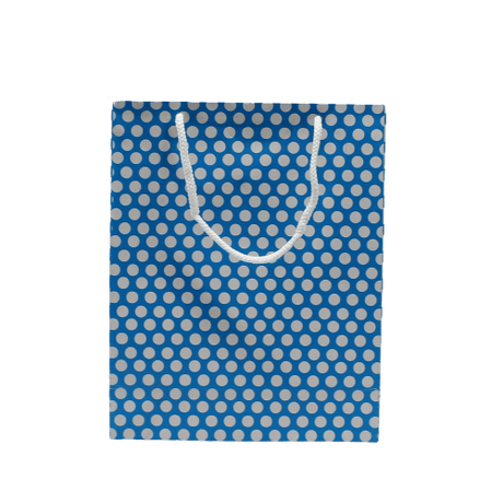 Paper Bag Polka Dot Blue And White | Pack of 50 - Bakeyy.com - India - Paper Bag Polka Dot Blue And White | Pack of 50 - Default Title