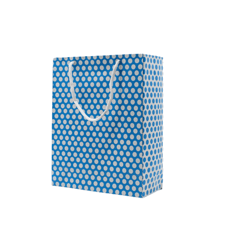 Paper Bag Polka Dot Blue And White | Pack of 50 - Bakeyy.com - India - Paper Bag Polka Dot Blue And White | Pack of 50 - Default Title